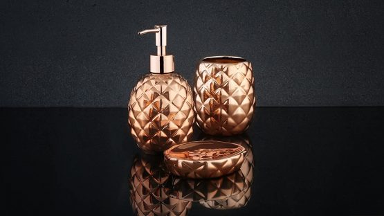Axentia Glamor, pineapple, copper coloured, Copper Coloured, 9 x 9 x 17 cm - Image 2