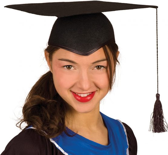 BOLAND Felt Hat Graduation, Black, One Size, 10102498 - Image 2