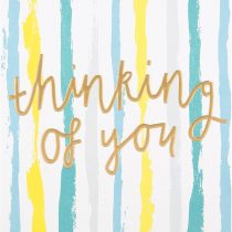 Thinking of You Card from The Hallmark Studio - Contemporary Embossed Text Design