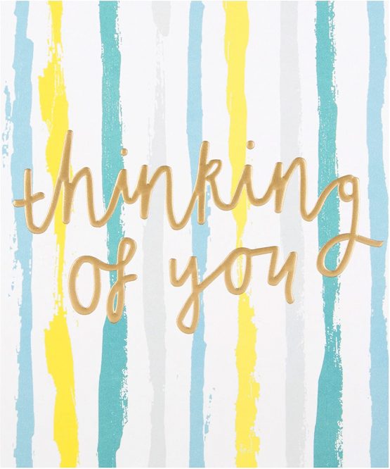 Thinking of You Card from The Hallmark Studio - Contemporary Embossed Text Design