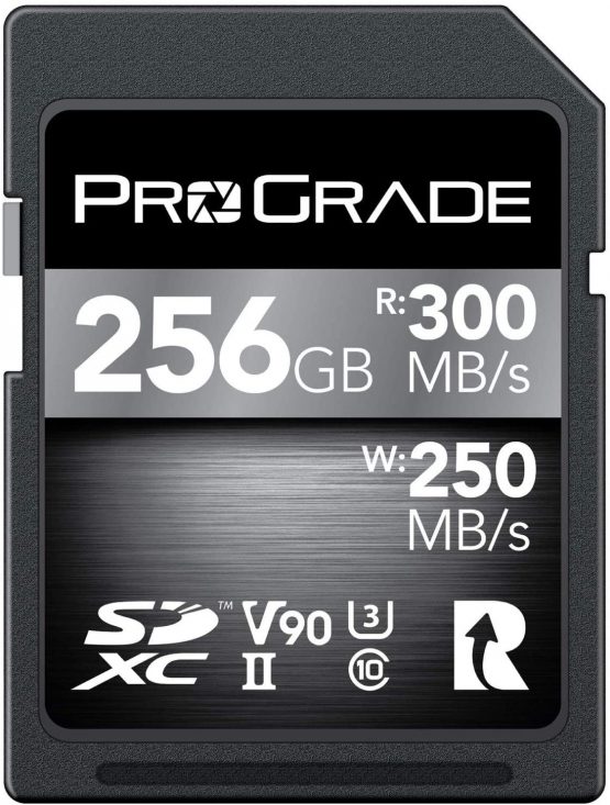 SD UHS-II 256GB Card V90 –Up to 250MB/s Write Speed and 300 MB/s Read Speed | For Professional Vloggers, Filmmakers, Photographers & Content Curators – By Prograde Digital