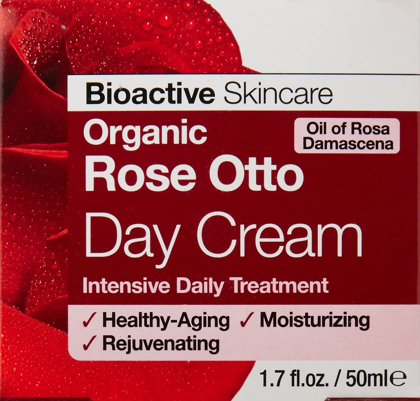 Dr Organic Rose Otto Day Cream, Moisturising, Wrinkles, Natural, Vegan, Cruelty-Free, Paraben & SLS-Free, Plastic Free - Image 2