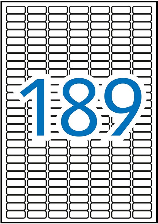 APLI 011706 Opaque Pack of 20 Labels 25.4 x 10 MM Rounded Corners White - Image 2