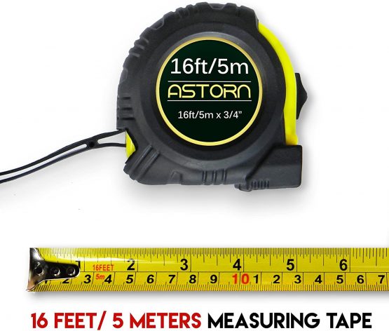 Measuring Tape for Contractors & DIY | Tape Measure (Cinta Metrica) | Metric & Inches Measuring Tape for Construction | Heavy Duty Tape Measure with Smooth Sliding Nylon Coated Ruler by Astorn - Image 2