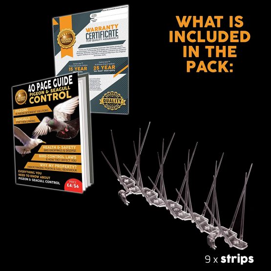 Defender Bird Spikes | Gutter Pack for Seagulls & Pigeons | Install Guide | 3 Metre - Image 2