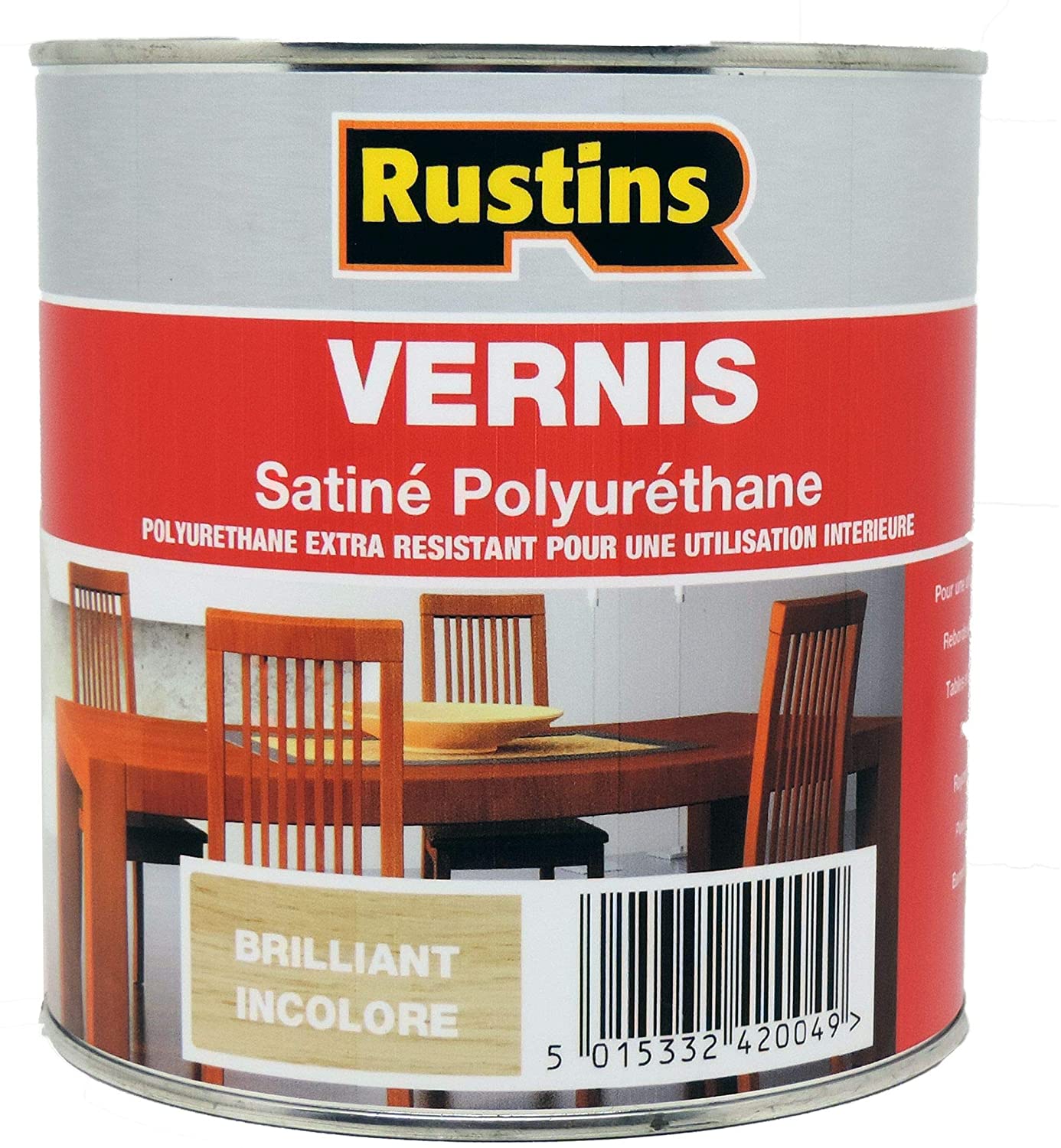 Rustins POGA500 Polyurethane Varnish Antique Pine Gloss 500ml, Satin