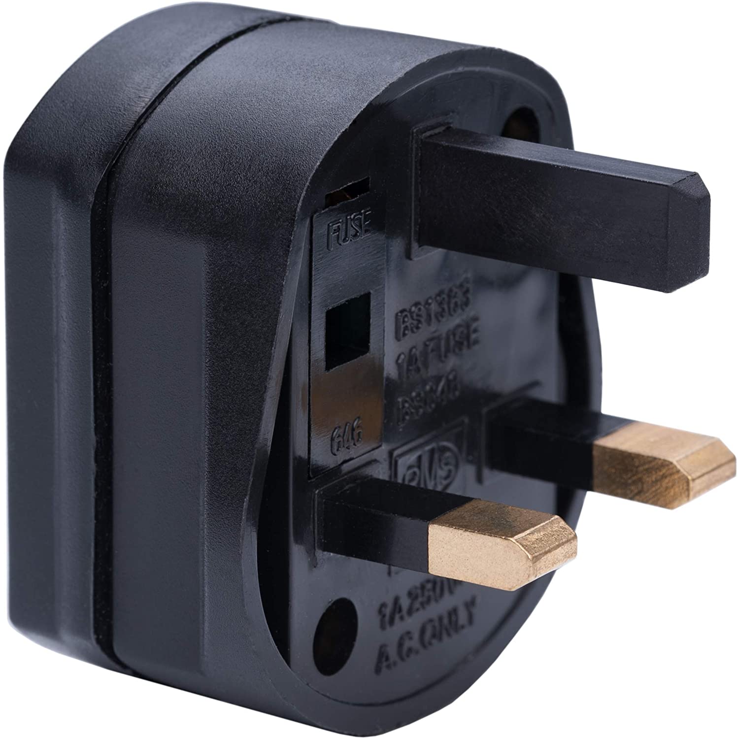 Toothbrush Adaptor Plug UK Charger Adapter Shaver Socket 2 Pin to 3 Pin Electric for Razor Plugs Bathroom Two to Three Prong Charging Tooth Brush Plugs Adapters Electrical Shaving (Black) - Image 2