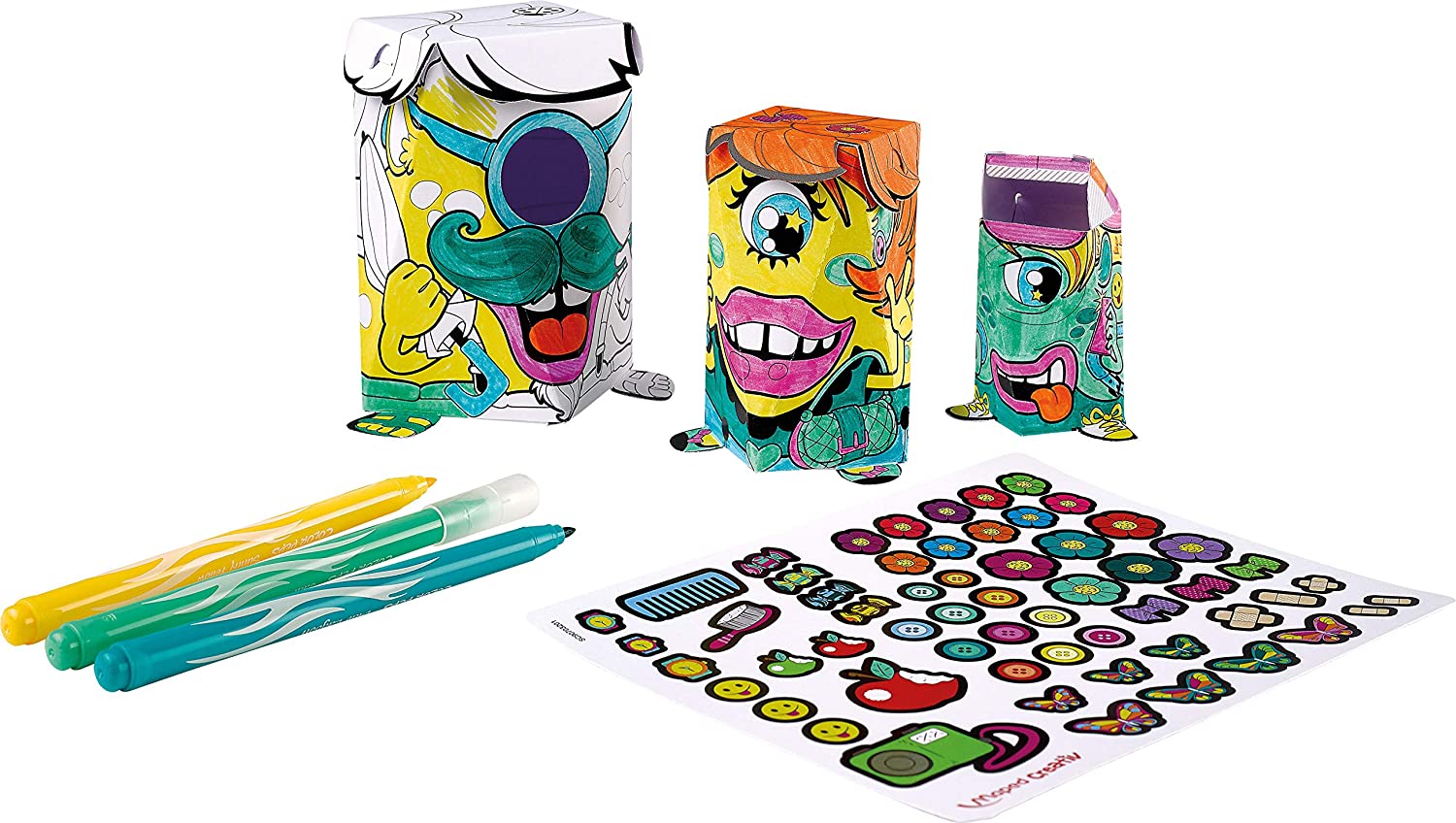 Maped Creativ Mini Box Stackable Paper Toys and Colouring Assorted Fun Activity Set for Kids 4+ - Image 3