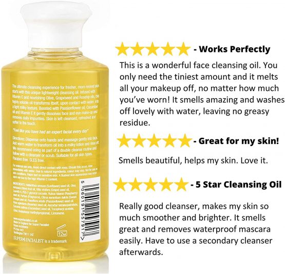 Super Facialist Vitamin C+ Brighten Skin Renew Cleansing Oil, 200ml - Image 2