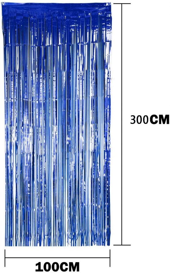 Kioneer Metallic Tinsel Curtains Gold 5 Packs 3 ft x 10 ft, Foil Fringe Curtains for Photo Backdrop Door Wall Hanging Window Curtain Party Office Decoration (gold ) - Image 3