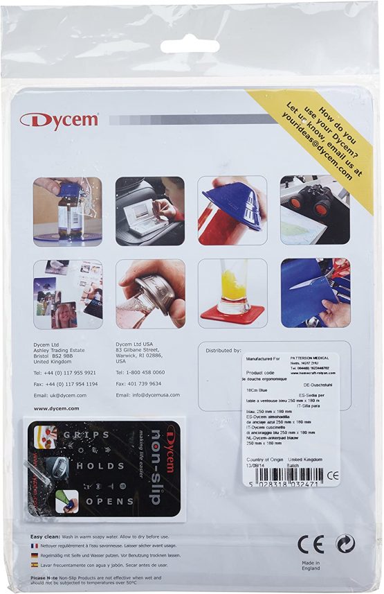 Non Slip Pad Dycem Rectangular 25 X 18cm Blue - Image 2