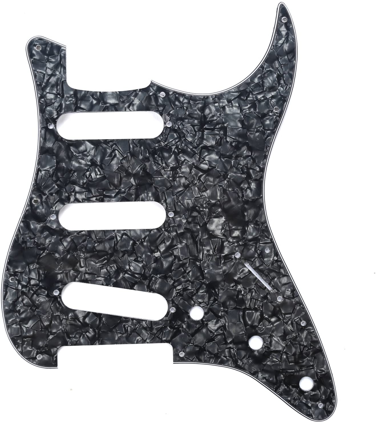 Musiclily 11 Hole SSS Strat Pickguard Scratch Plate for Fender USA/Mexican Standard Stratocaster Modern Style Electric Guitar