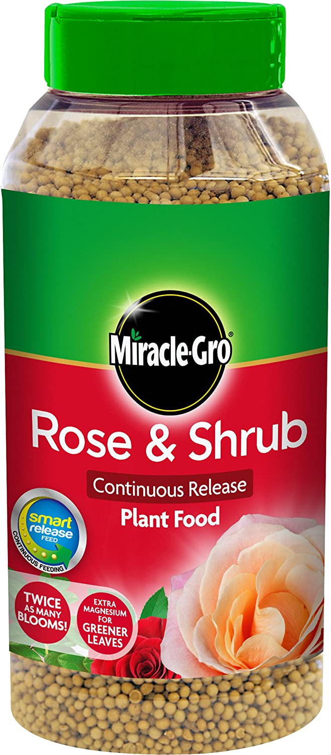 Miracle-Gro Rose & Shrub Continuous Release Plant Food 1 kg, Multicolored, 1 kg Shaker Jar