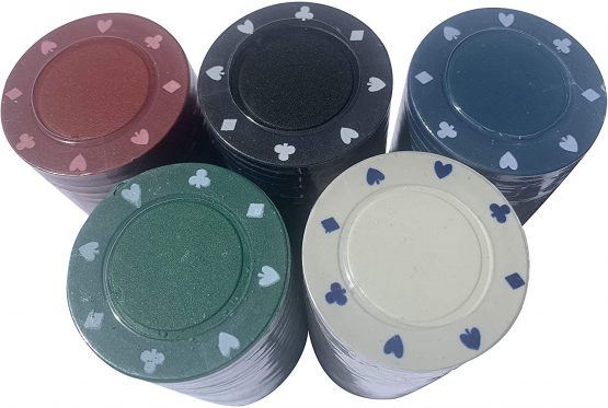 125 x SUITED POKER CHIPS - 5 SEALED STRIPS OF 25 - Image 3