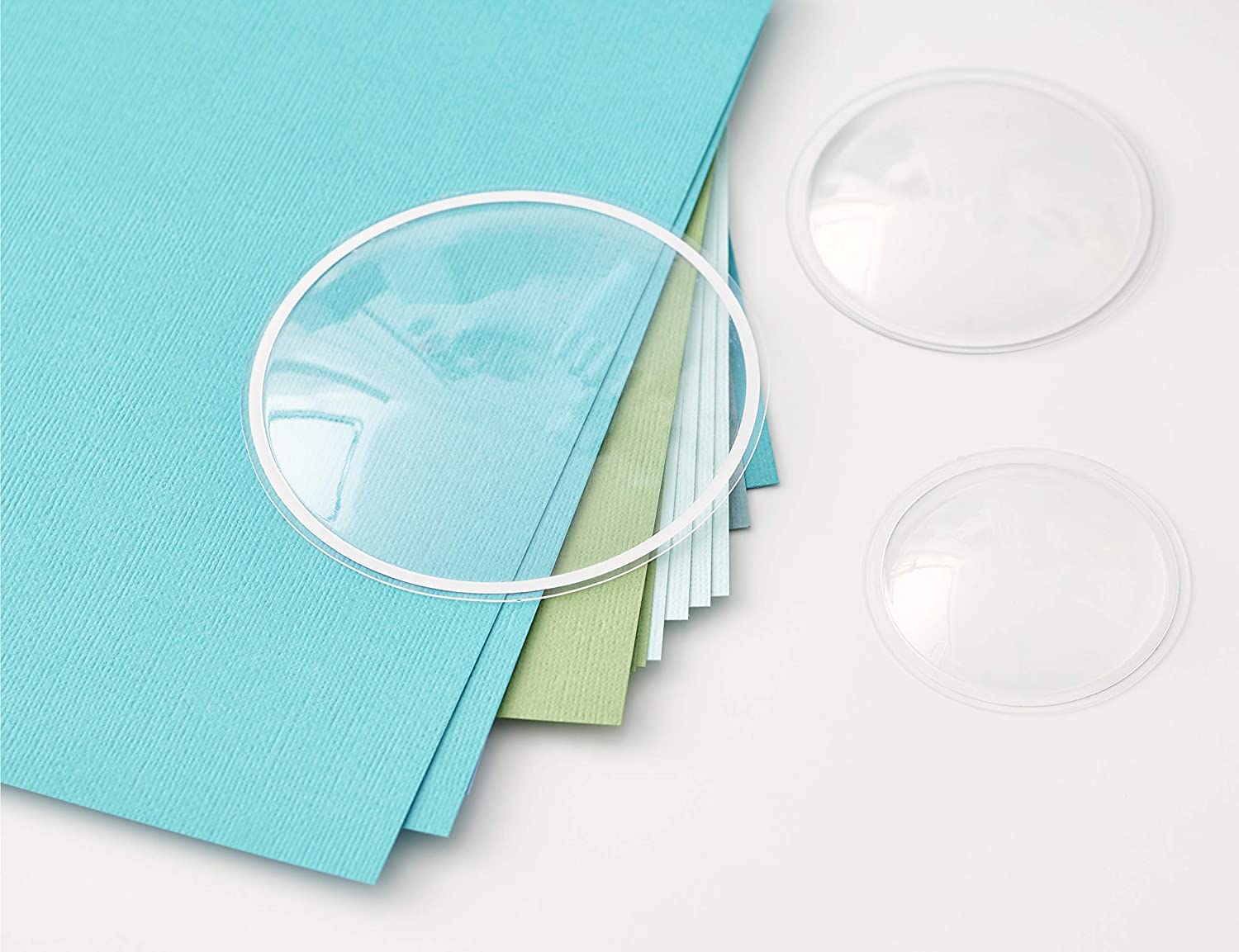 Sizzix Plastic Circle Shaker Domes 663648 Arts & Crafts Card Dome 2" 2PK, Circle, 2 1/2", 6pk - Image 4