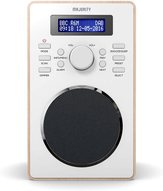 Majority Barton II DAB Radio | FM & DAB/DAB+ | Dual Alarm with Snooze Function | 20 Preset Stations - Image 3