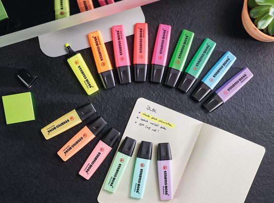 Highlighter - STABILO BOSS ORIGINAL Tub of 6 Assorted Colours - Image 4