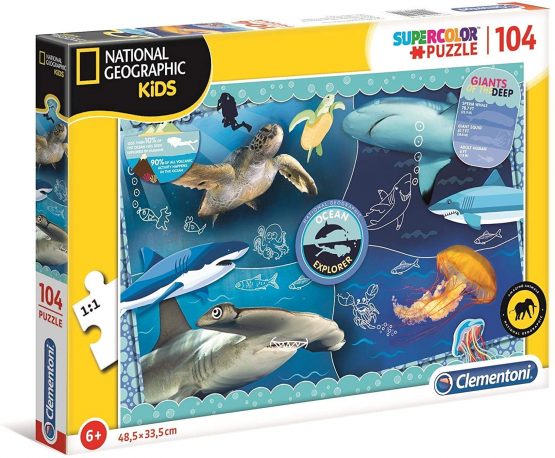 Clementoni - 27141 - National Geographic Kids - Ocean Explorer - 104 pieces - Made in Italy - jigsaw puzzle children age 6+