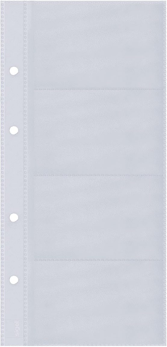 SIGEL VZ350 Pockets for Business Card Organisers, one row, transparent, 10 pcs. - Image 2