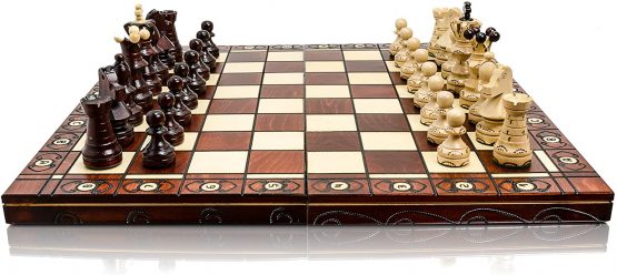Exclusive AMBASSADOR DELUXE 54cm / 21in Premium Quality Wooden Chess Set, Handcrafted Classic Game - Image 4