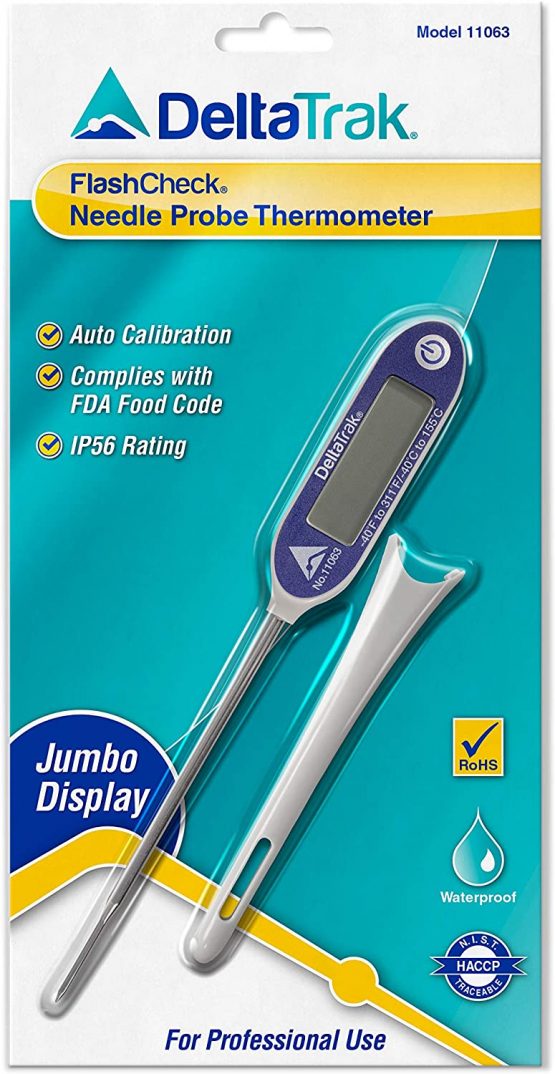 Deltatrak Scientific 11063 Jumbo Display Auto-Cal Needle Probe Thermometer - Image 4