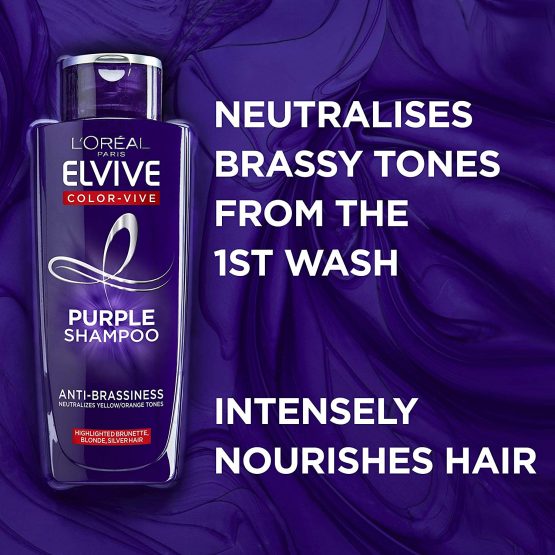 L'Oreal Elvive Colour Protect Anti-Brassiness Purple Shampoo & Conditioner Set (200ml + 150ml) - Image 2