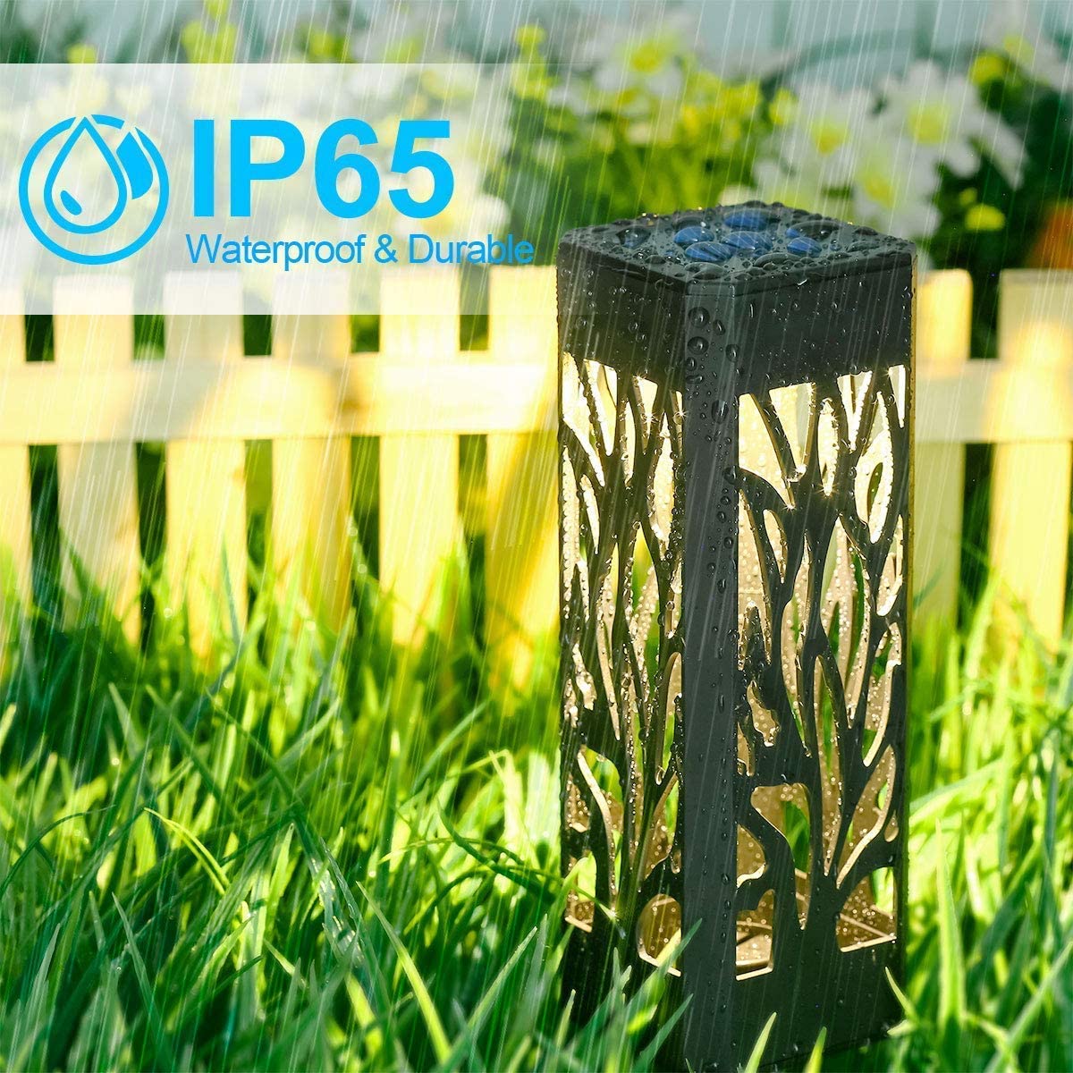 WdtPro Solar Lights Outdoor Garden, 6 Pack Garden Lights Solar Powered Waterproof with Warm White LED Lights - Image 4