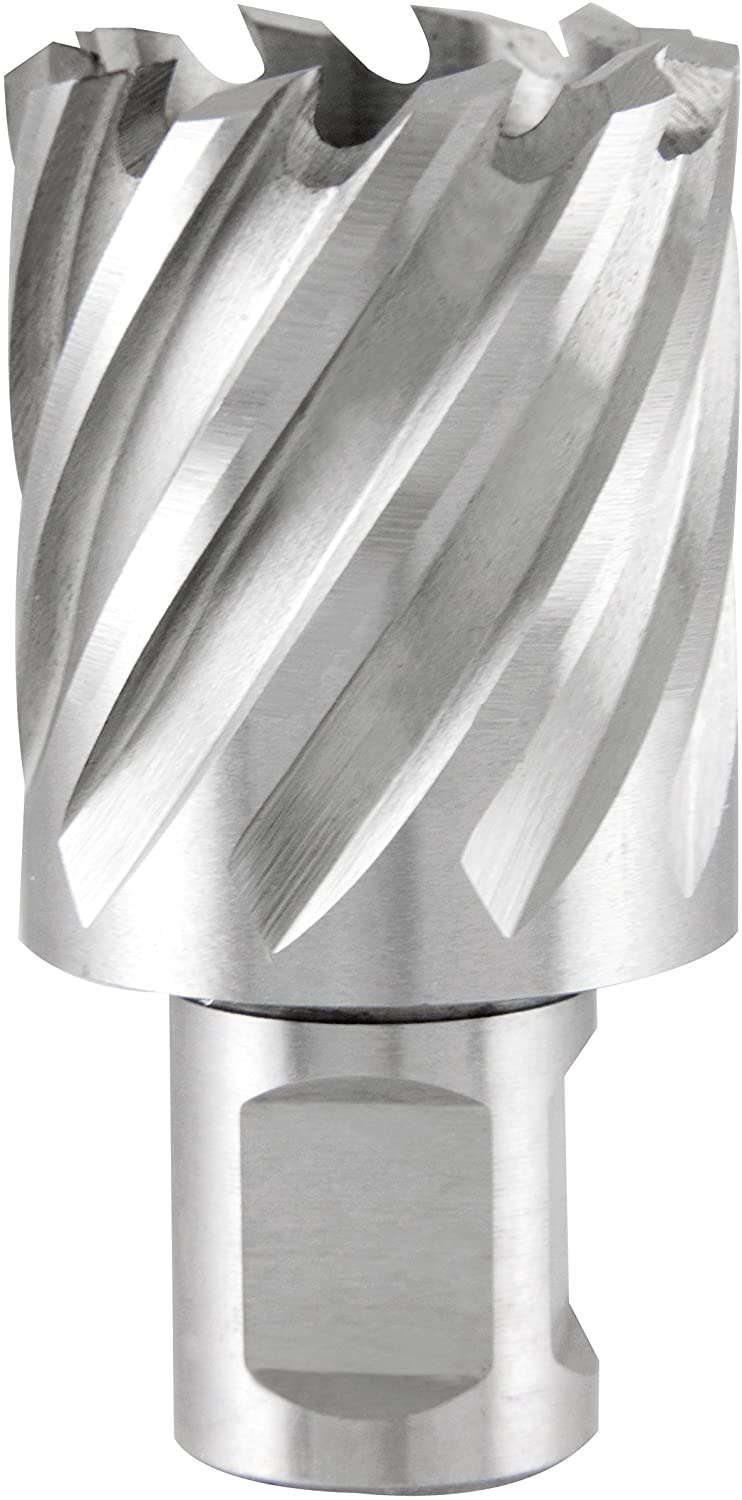 Ruko HSS Core Drill Bit with 3/4 inch Weldon Shank, CBN Ground, Bright Finish, 27.0 mm Diameter, 63.0 mm Length, R108227