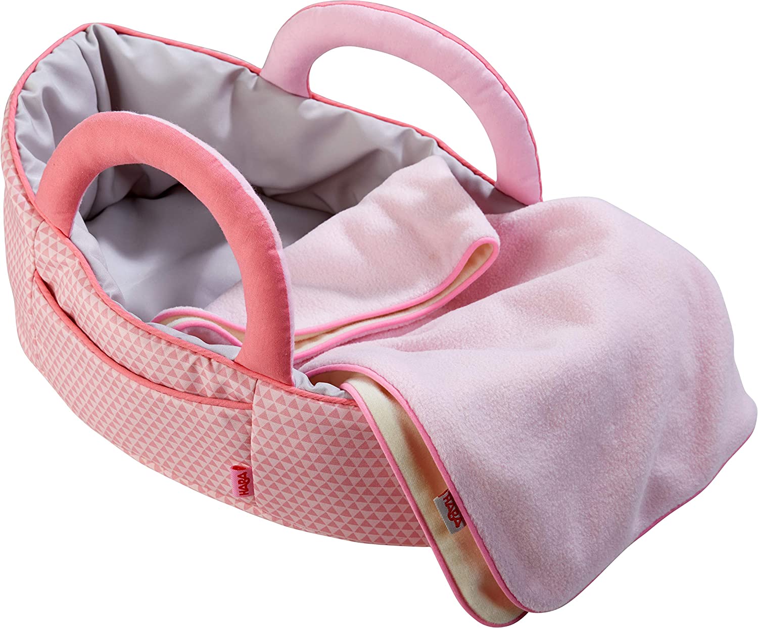 HABA Dolls Carrying Cot Pink For Toddlers, Small - Image 2