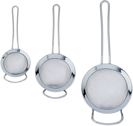 Grunwerg ST-3007 Fine Mesh Strainer with Polished Rim And Handle, Silver, 7-Inch, 18cm Diameter - Image 3