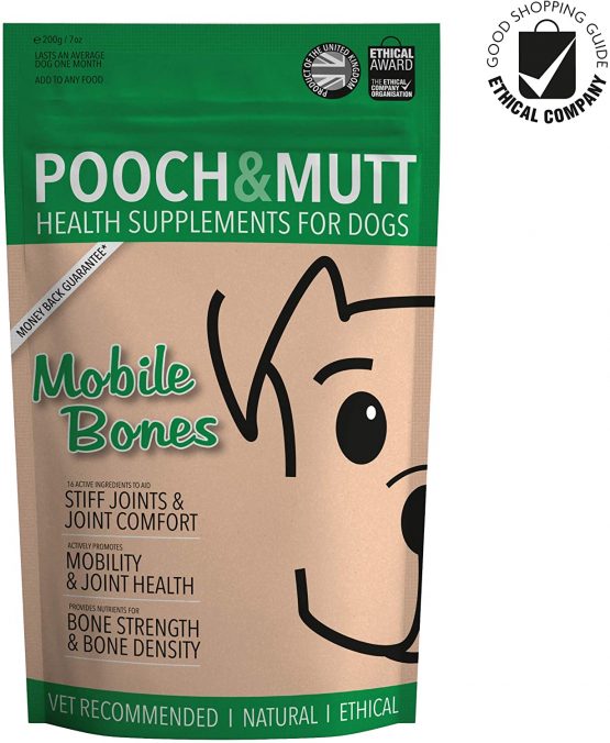 Pooch & Mutt - Mobile Bones, Supplement for Dog Joints (Comfort, Mobility and Strength), 200g