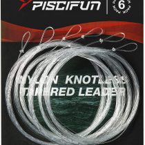 Piscifun Fly Fishing Tapered Leader with Loop-9ft 5 Pack 0X/1X/2X/3X/4X/5X/6X/7x