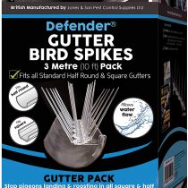 Defender Bird Spikes | Gutter Pack for Seagulls & Pigeons | Install Guide | 3 Metre