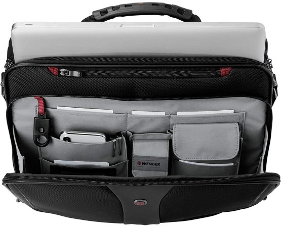 Wenger 600647 Legacy 16" Laptop Briefcase, Checkpoint-friendly padded compartment with Lockable zippers in Black {11 Litres} - Image 4