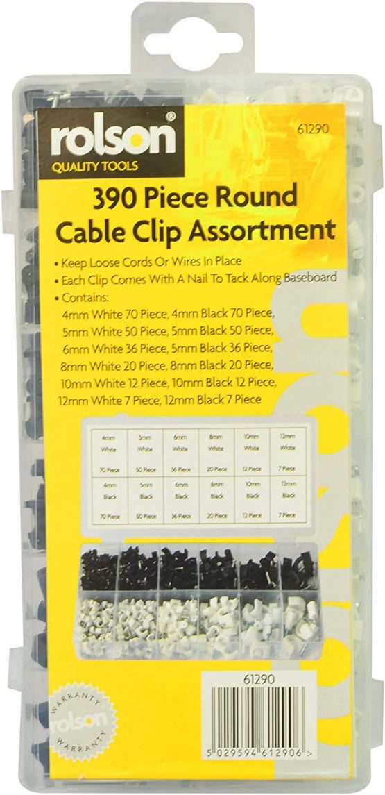 Rolson 61290 Cable Clip Assortment - 390 Pieces - Image 2
