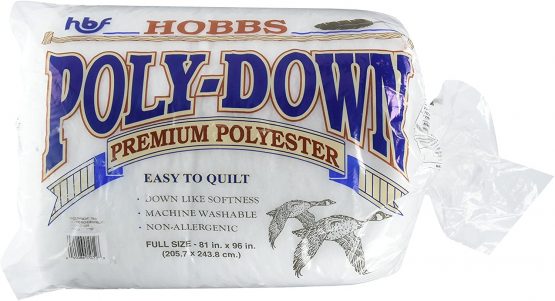 Hobbs Polydown: 81 x 96in (Full), Polyester, White, 206x244x1 cm