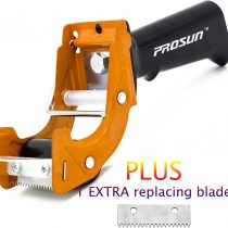 Packing Tape Dispenser, Lightweight Ergonomic Industrial Heavy Handheld Duty Tape Cutter for Carton, Packaging and Box Sealing, with Extra Blade 48mm/50mm (2 Inch) (Orange)