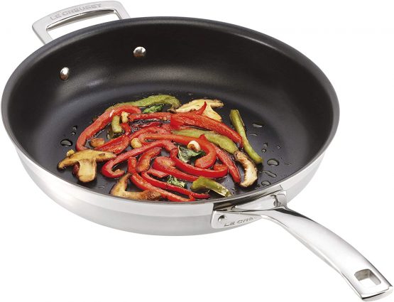 Le Creuset 962003281 3-Ply Stainless Steel Non-Stick Frying Pan, 28 x 6 cm, Silver - Image 4