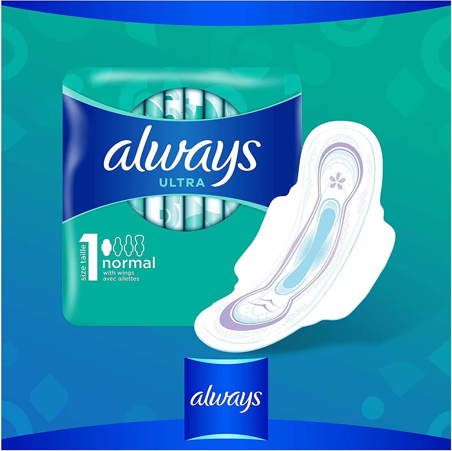 Always Ultra Standard Sanitary Pads, Size 1 (24 Count) - Image 2