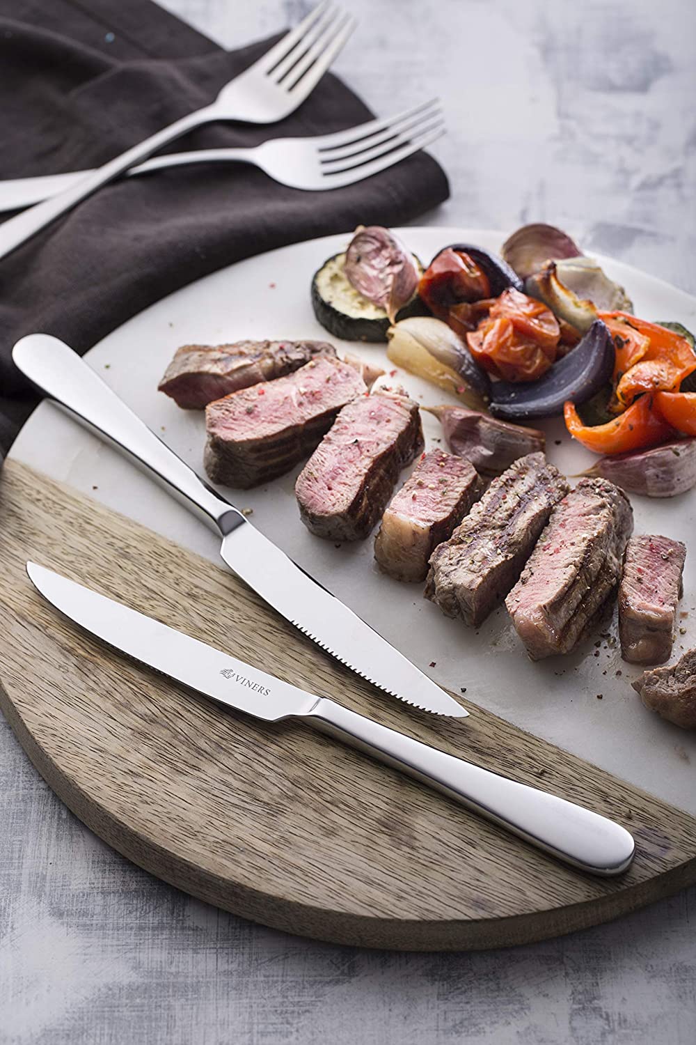 Viners Select 18.0 Stainless Steel Steak Knives, Set of 6, Silver, 6