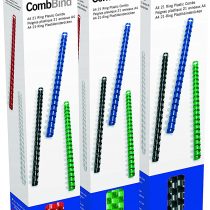 GBC CombBind Binding Combs 8mm A4 White (45 Sheets Capacity, Pack of 25)