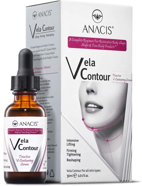 Neck Firming and Tightening Lifting V line Serum Chin Contouring Reduce Appearance of Double Chin Loose and Sagging Skin. Vela Contour (ONE PACK)