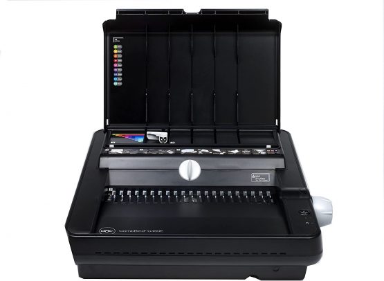 GBC CombBind C450E Binding Machine, Electronic Punch, 25 Sheet Punch Capacity, 450 Sheet Binding Capacity, A3, A4 and A5, Black, 4400421 - Image 2