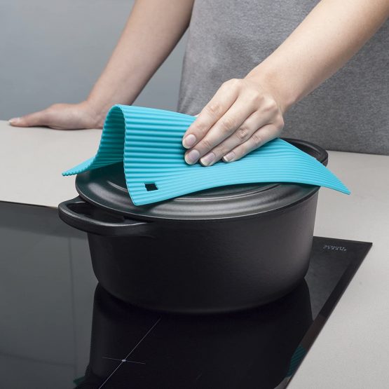 Zeal Silicone Heat Resistant Non-Slip Trivet, Aqua Blue, 22 cm - Image 3