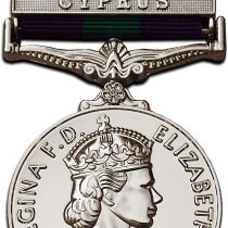 Trikoty General Service Medal with Cyprus Clasp Full Size GSM 1918-62 ER II REPRO Military