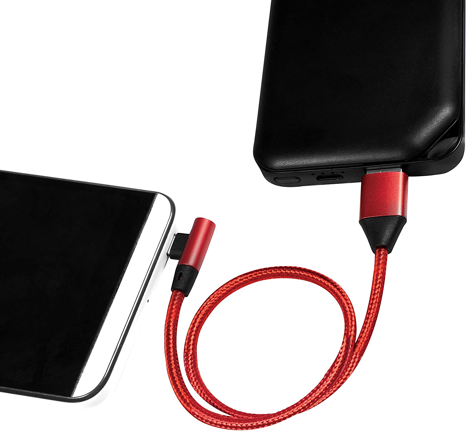 LogiLink USB 2.0 Connection Cable USB (Type A) to Micro-USB 90° Angled Red 0.3 m, 0,3m - Image 3