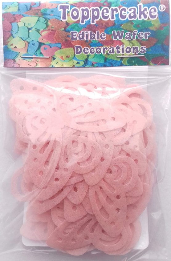 Toppercake Edible Wafer Butterfly Cup Cake Decorations Baby Pink - Image 3