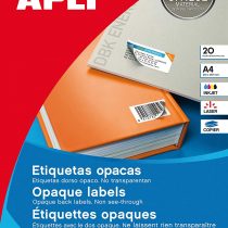 APLI 011706 Opaque Pack of 20 Labels 25.4 x 10 MM Rounded Corners White