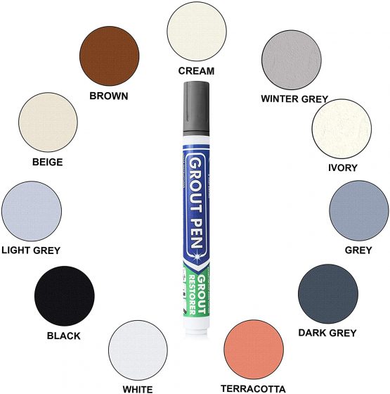 RAINBOW CHALK MARKERS LTD Grout Pen - Designed for restoring tile grout in bathrooms & kitchens (Grey) - Image 4