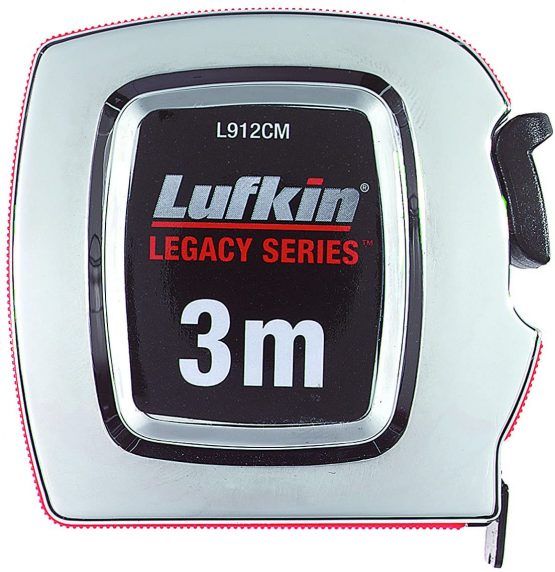 Lufkin L912CM 3m/13mm Legacy Series Tape Measure, with Impact Resistant Chrome-Plated ABS Housing, Silver/Orange, 3m / 13mm - Image 3